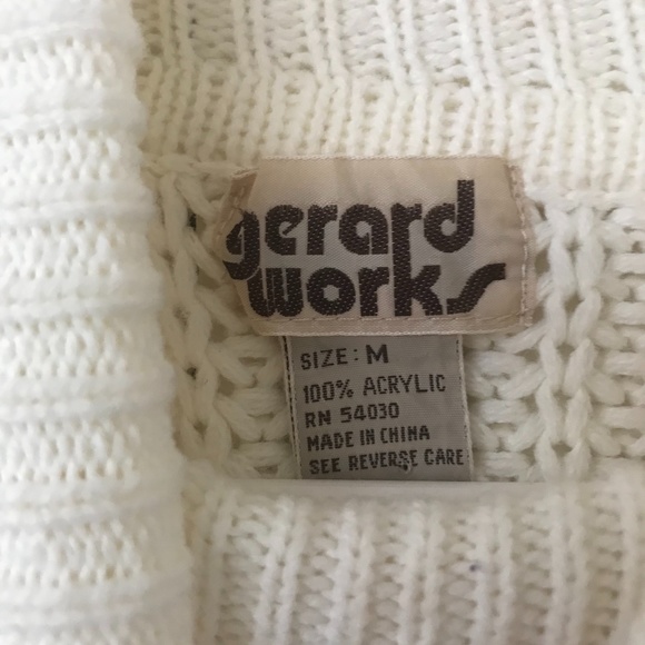 Vintage White Turtle Neck Sweater - Picture 3 of 3